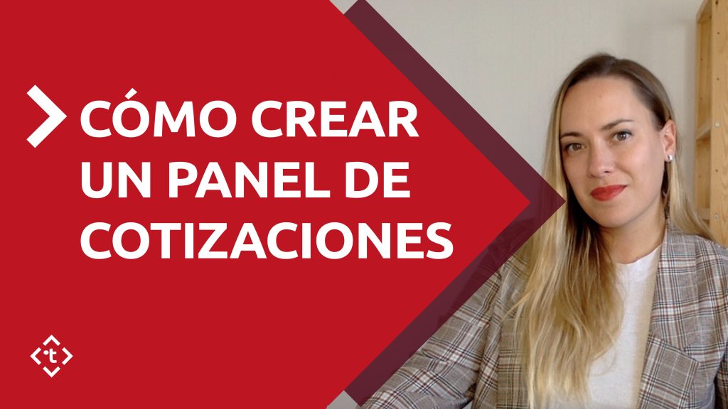 COMO CREAR UN PANEL DE COTIZACIONES