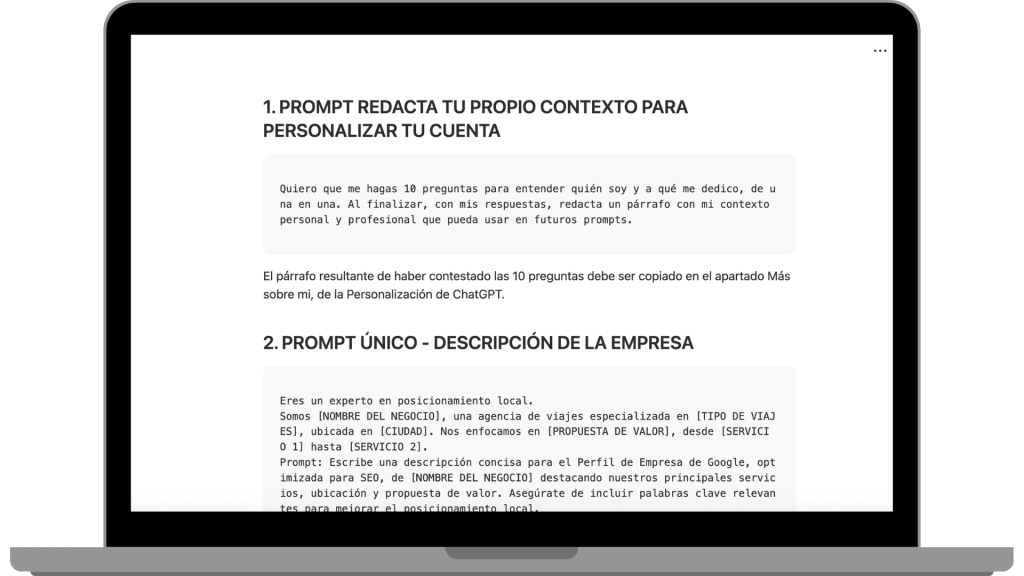 prompts como usar ChatGPT en tu agencia de viajes